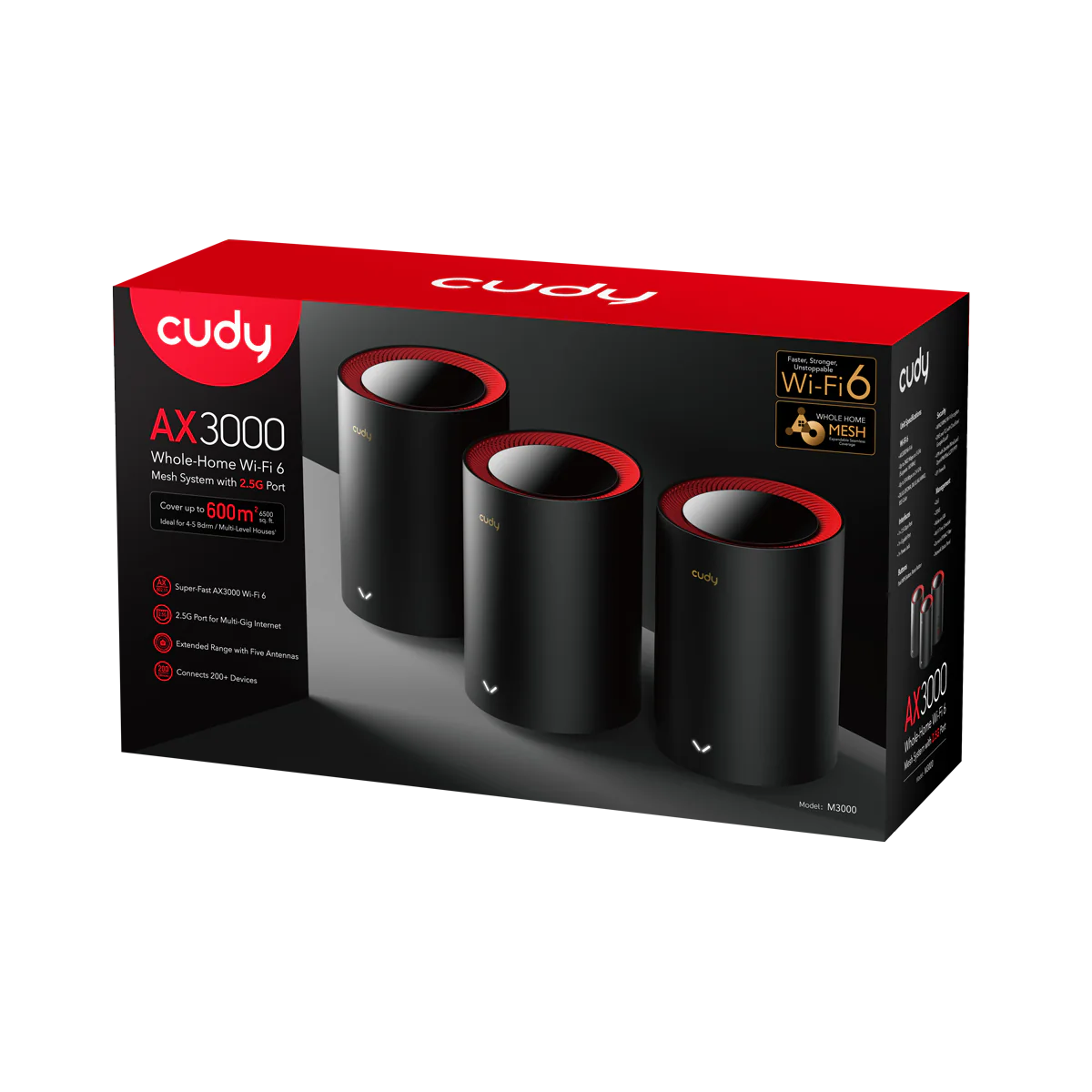 AX3000 2.5G Dual Band Wi-Fi 6 Mesh System 3-Pack | M3000