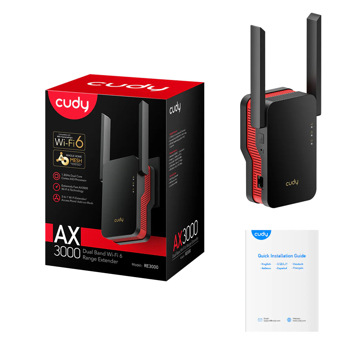 AX3000 Mesh Wi-Fi 6 Range Extender | RE3000