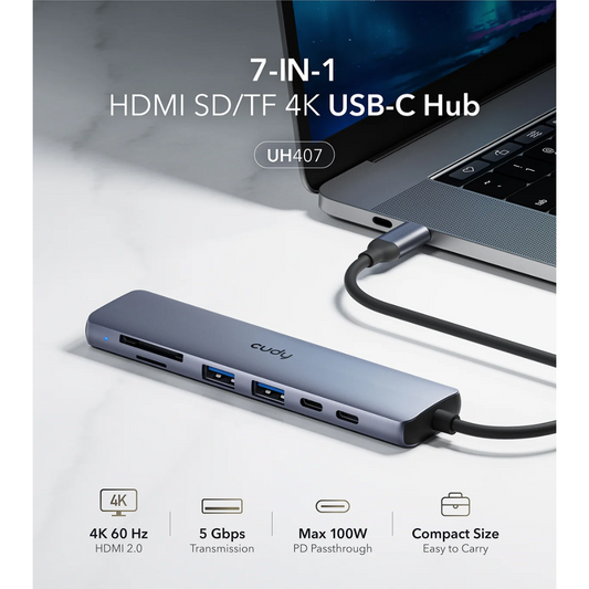 7-in-1 HDMI SD/TF 4K USB-C Hub | UH407