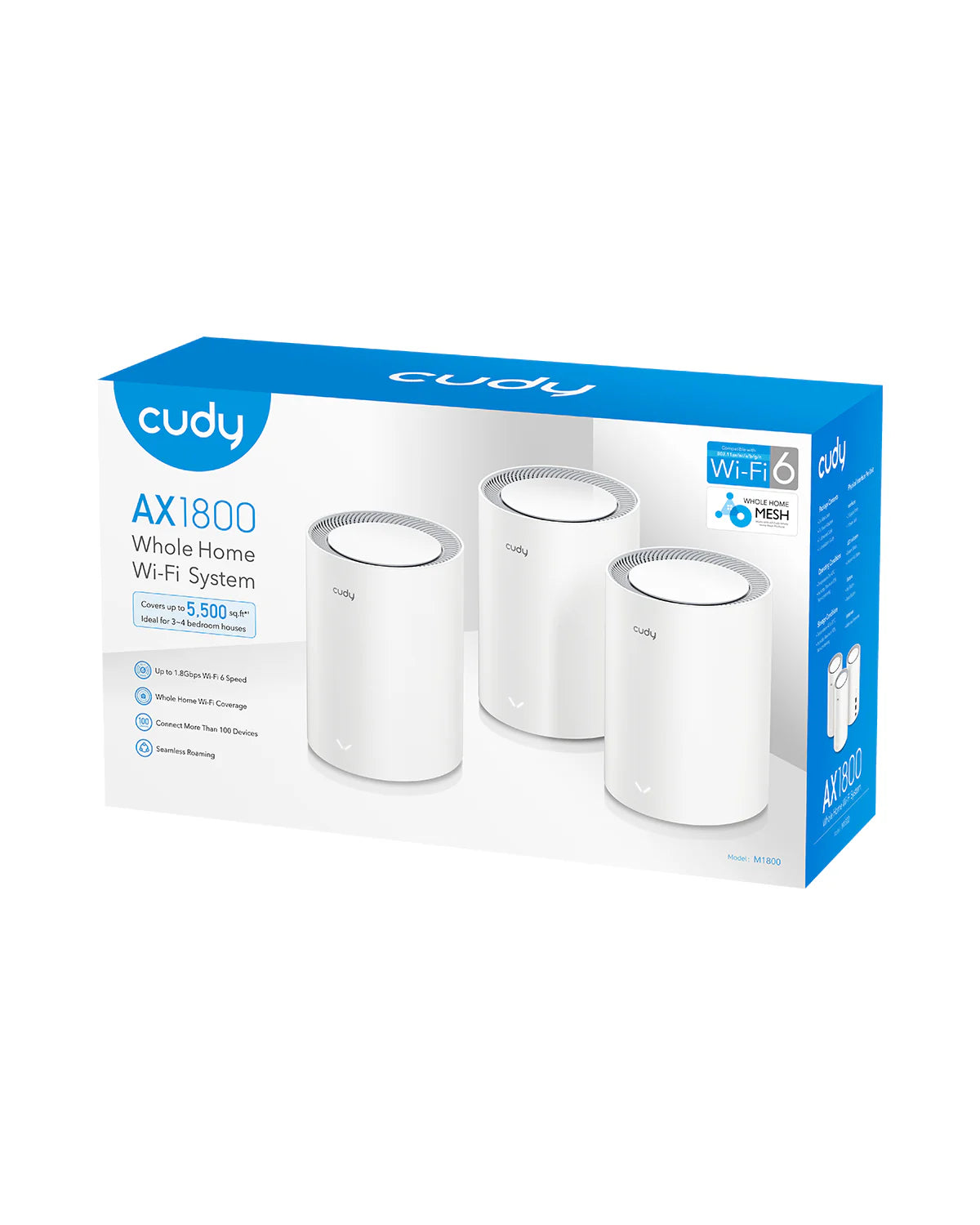 AX1800 Gigabit Mesh Wi-Fi 6 System 3-Pack | M1800