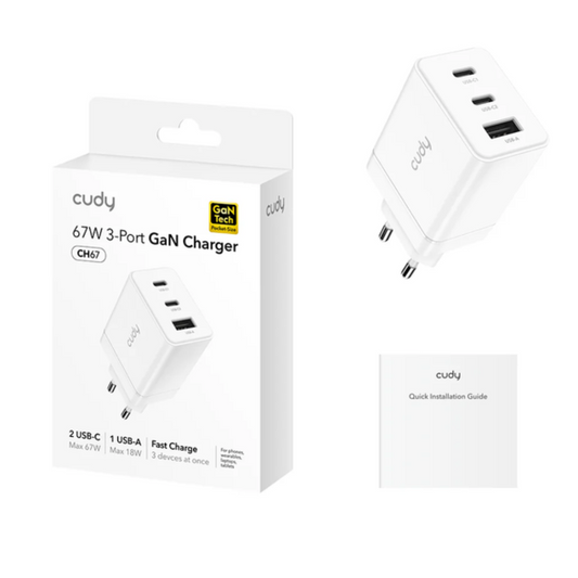 67W 3-port GaN Charger | CH67_EU
