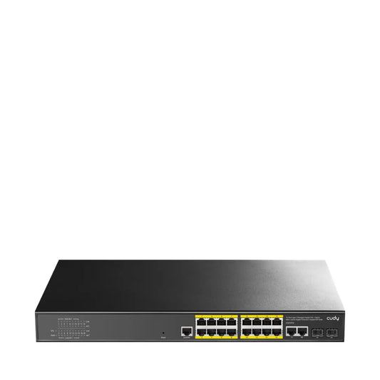 16-GbE PoE L2 Managed Switch with 2-GbE and 2-SFP | GS2018PS2