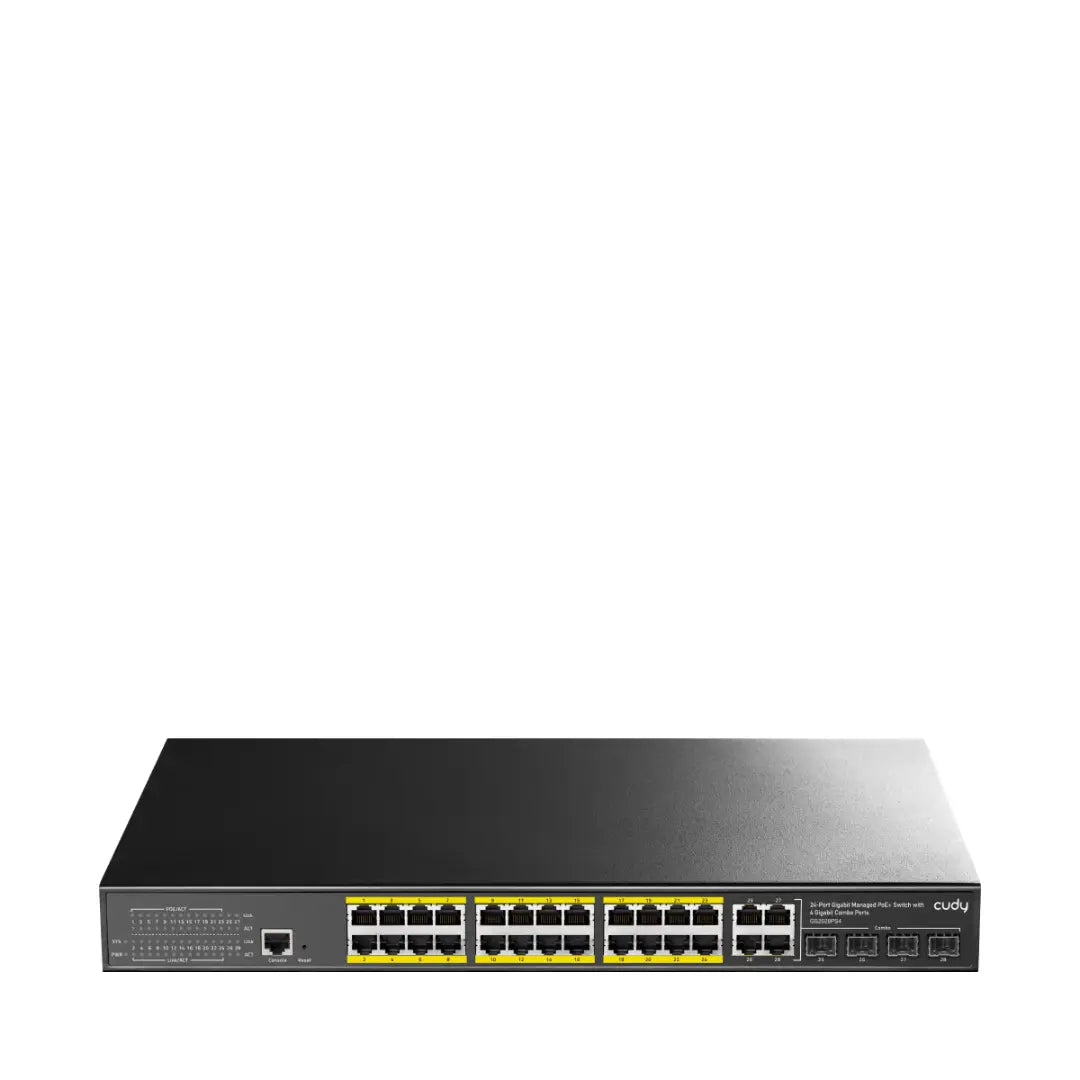 24-GbE PoE L2 Managed Switch with 4 Gigabit Combo Ports | GS2028PS4