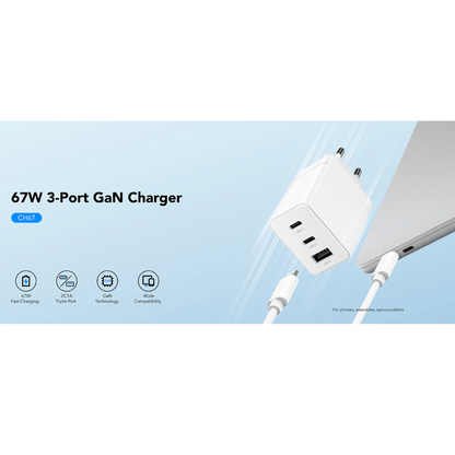 67W 3-port GaN Charger | CH67_EU