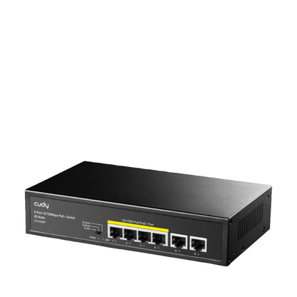 4-FE PoE Switch with 2 Uplink FE | FS1006P