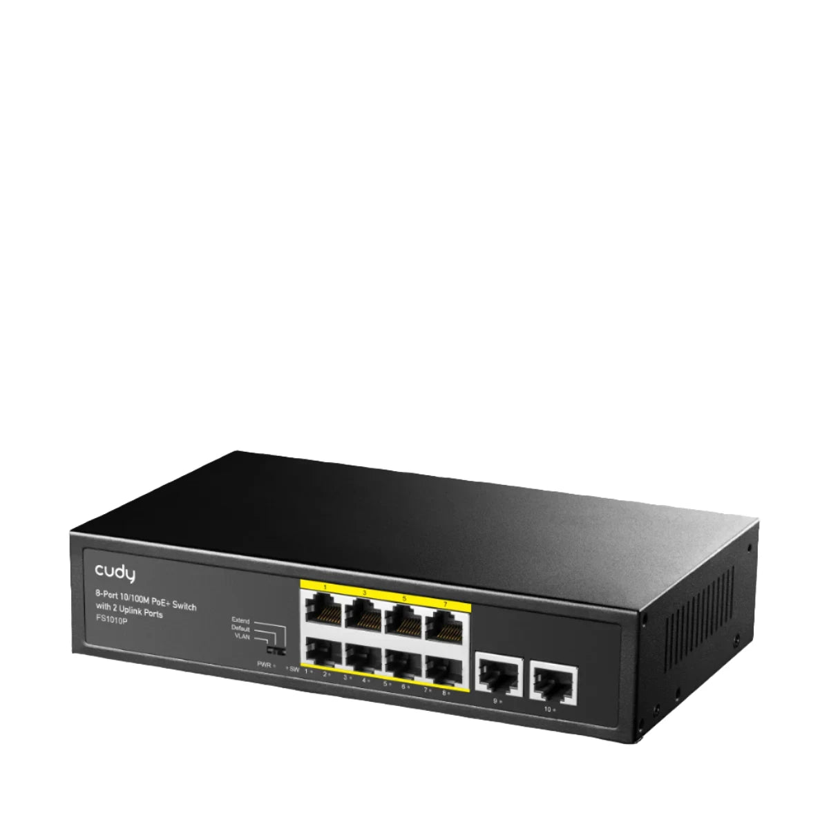 8-FE PoE Switch with 2 Uplink FE | FS1010P