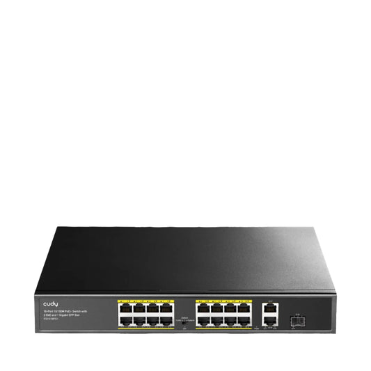 16-FE PoE Switch with 2 Uplink GbE and 1 Uplink SFP | FS1018PS1