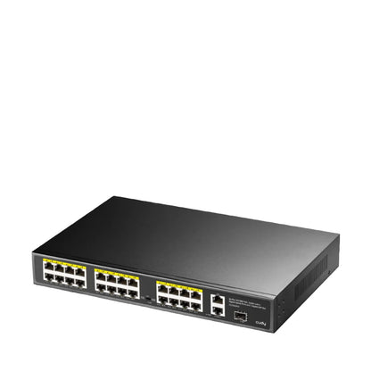 24-FE PoE Switch with 2 Uplink GbE and 1 Uplink SFP | FS1026PS1