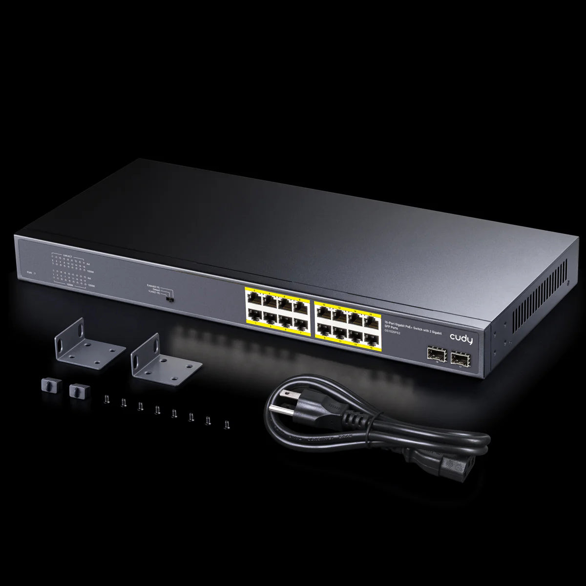 16-GbE PoE Switch with 2 Uplink SFP | GS1020PS2