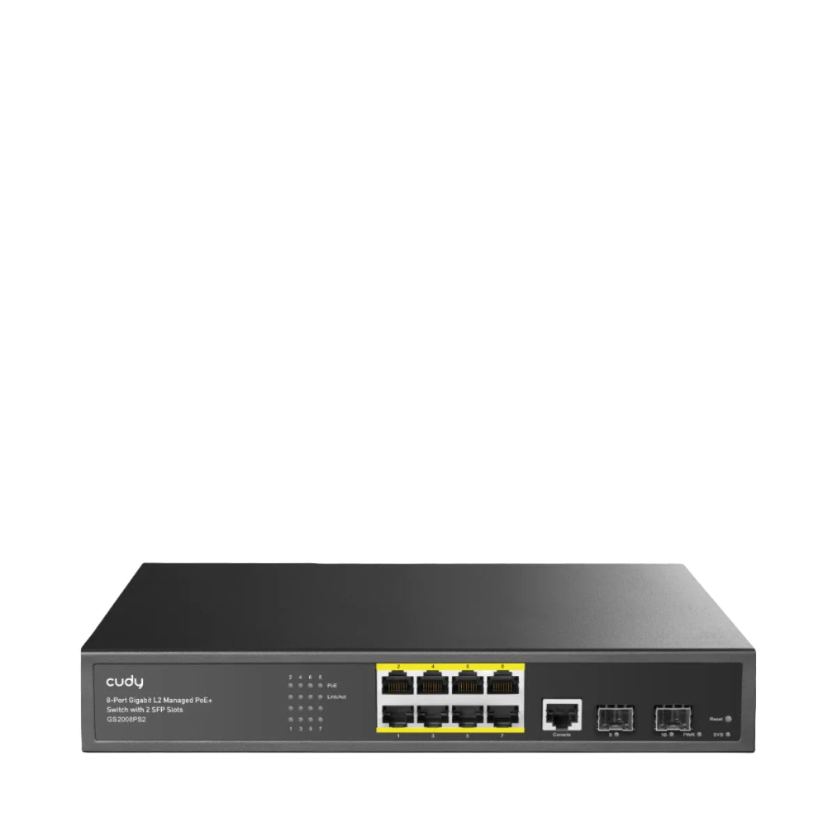 8-GbE PoE L2 Managed Switch with 2-SFP | GS2008PS2