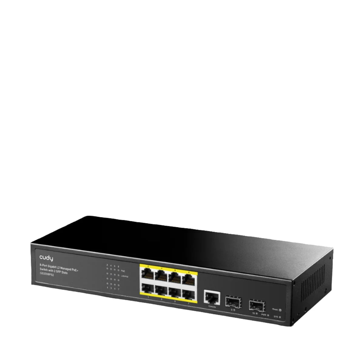 8-GbE PoE L2 Managed Switch with 2-SFP | GS2008PS2