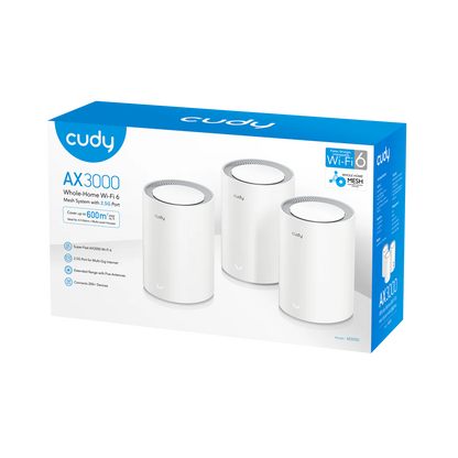 AX3000 2.5G Mesh Wi-Fi 6 System White 3-Pack | M3000