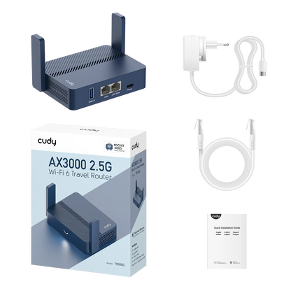 AX3000 2.5G Wi-Fi 6 Mini VPN Router | TR3000