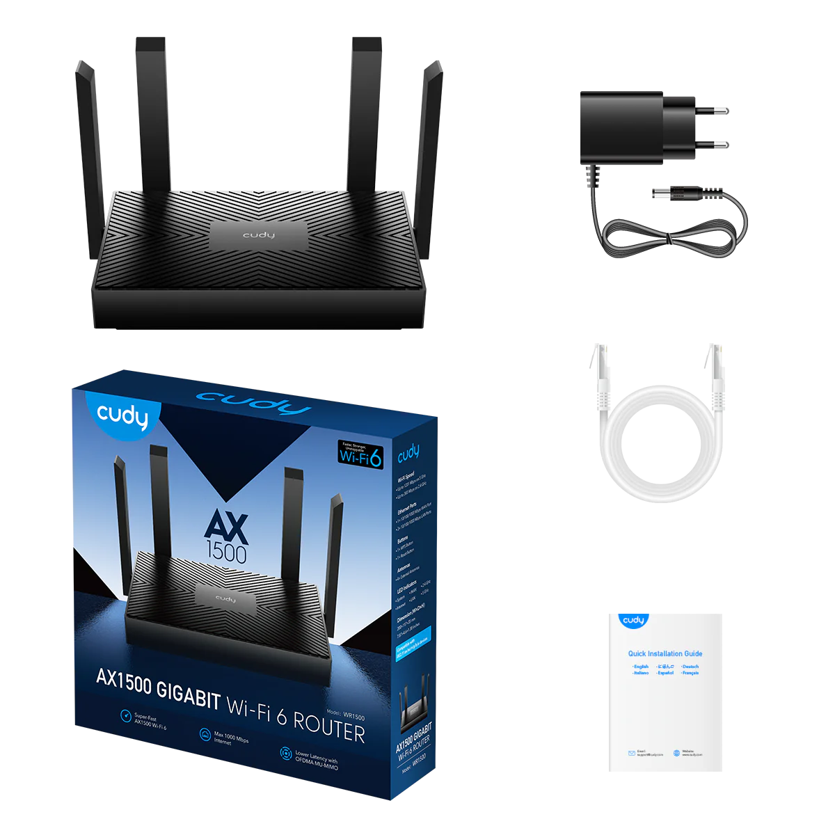 AX1500 Gigabit Wi-Fi 6 Router | WR1500