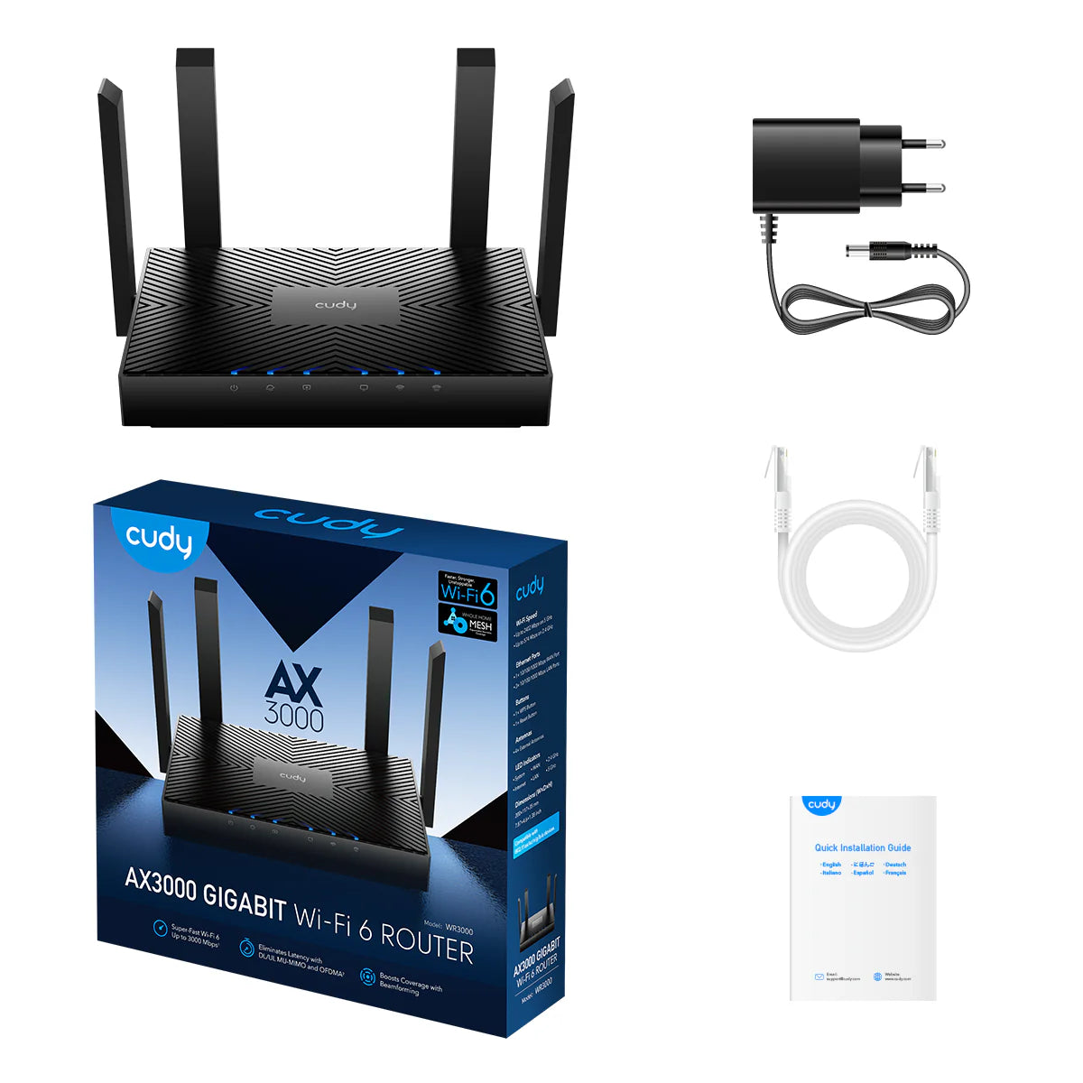 AX3000 Gigabit Wi-Fi 6 Mesh Router | WR3000